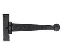 From the Anvil - Cardine della porta a T, punta tonda, 23 cm, 2 pezzi Nero