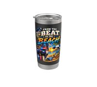 From The Beat To The Beach Camicia da poliziotto in pensione Bicchiere termico in acciaio inox doppia parete