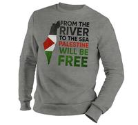 from The River Palestine Will Be Free Felpa Unisex Grigio Size S