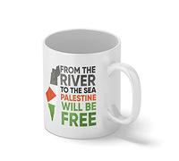 From The River To The Sea Palestine Will Be Free Bianco tazza di caffè Mug