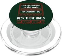 From the Windows to the Walls Christmas Sign Deck the Halls PopSockets PopGrip per MagSafe