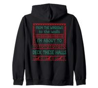 from The Windows to The Walls Christmas Women Deck The Halls Felpa con Cappuccio