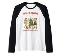 from The Windows to Walls Deck These Halls Christmas Maglia con Maniche Raglan