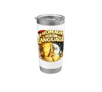 Fromage is my Language divertente per la preparazione Bicchiere termico in acciaio inox doppia parete