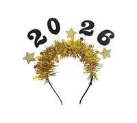 FROMCEO 2026 Glitter Star Tinsel Copricapo Fascia Per Capodanno Festa Unisex Regolabile Confortevole Fascia per Capelli Natale Capodanno Glitter Fasce Donne Uomini Bambini