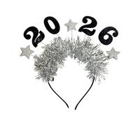 FROMCEO 2026 Glitter Star Tinsel Copricapo Fascia Per Capodanno Festa Unisex Regolabile Confortevole Fascia per Capelli Natale Capodanno Glitter Fasce Donne Uomini Bambini