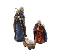 FROMCEO 3 pezzi Presepe Resine Statue Sacra Famiglia Padre Madre Baby Sculture Natale da tavolo Decors Resine Regalo Decorazioni Presepe
