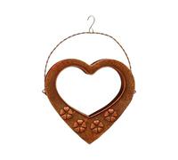 FROMCEO Appendiabiti per piante da interno ed esterno, in ferro, a forma di cuore, con gancio, perfetto per esposizione di finestre da giardino, fioriere per interni ed esterni