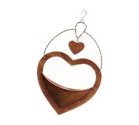 FROMCEO Appendiabiti per piante da interno ed esterno, in ferro, a forma di cuore, con gancio, perfetto per esposizione di finestre da giardino, fioriere per interni ed esterni