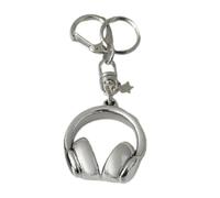FROMCEO Artistics Cuffia Portachiavi Ergonomico Moschettone Accessorio Gradiente Colore Gioielli di Moda Per Uso Quotidiano Colorato Musica Accessorio Portachiavi, Argento, Taglia unica