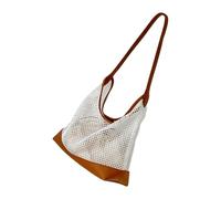 FROMCEO Borsa intrecciata accattivante traforata con dettagli generosi scomparto ergonomico tracolla alla moda borsa quotidiana borsa da donna PU scava fuori borsa ascellare, Marrone, One Size