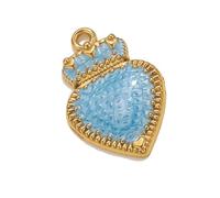 FROMCEO Corone In Acciaio Inox Cuore Fascino Gioielli Alla Ricerca Per Collana Fatto A Mano Elegante Forniture Per La Produzione Di Gioielli Corona Ciondolo, Misura unica, come descritto, come