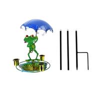 FROMCEO Mangiatoia per uccelli resistente alle intemperie, design in metallo per colibrì che fornisce doppio cibo e acqua nei giardini, facile da installare con acqua per colibrì