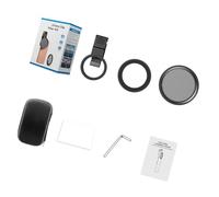 FROMCEO Obiettivo della fotocamera del telefono ND32 con anello adattatore a clip per scarpa fredda ND2-ND32 Filtro per obiettivo Filtro a densità neutra regolabile Supporto a scarpa fredda Fotocamera