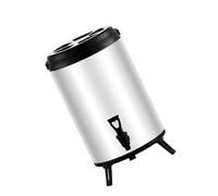 FROMCEO Ospite caldo della bevanda di grande capacità 8L con la maniglia ergonomica e la struttura impermeabile Bianco Rustless non elettrico del club Addons Contenitore di tè del latte
