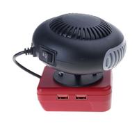 FROMCEO Riscaldatore e ventola di raffreddamento a doppia modalità con porta di ricarica USB, protezioni da surriscaldamento per casa e garage, ventola di raffreddamento compatta doppia