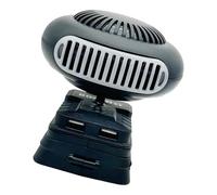 FROMCEO Riscaldatore e ventola di raffreddamento a doppia modalità con porta di ricarica USB, protezioni da surriscaldamento per casa e garage, ventola di raffreddamento compatta doppia