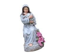 FROMCEO Scultura in resina illuminata a LED con scritta in lingua inglese "Santa Madre e Bambino", elegante decorazione per la casa, sentimentale, mamma, famiglia, amore, ornamento per madre e bambino