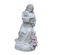 FROMCEO Scultura in resina illuminata a LED con scritta in lingua inglese "Santa Madre e Bambino", elegante decorazione per la casa, sentimentale, mamma, famiglia, amore, ornamento per madre e bambino