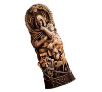 FROMCEO Statue di dio norvegese statuette mitologia vichinghe figurine pantheon scandinavo ornamento arte per decorazioni per ufficio casa statua odino/thors/loki/freyja