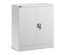 Fromm & Starck Armadietto in Metallo per Ufficio Armadio con Chiave Star_MCAB_02 (102 cm, Acciaio, Grigio, 2 Ripiani, 2 Chiavi)