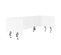 Fromm & Starck Star_DD_03 - Parete divisoria da scrivania, 3 pezzi, con 2 misure: 1500 x 400 mm, 750 x 400 mm, per scrivania, protezione per la privacy della scrivania