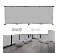 Frongivistibalcone per Protezione 400 x 60 cm Resistente Alle Intemperie, Telo Ombreggiante per Ringhiera Protezione, per Patio Giardino, Grigio