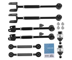 Front Ball Joint & Rear Camber Control Arms Toe Kit Set For Honda Accord 2008-17
