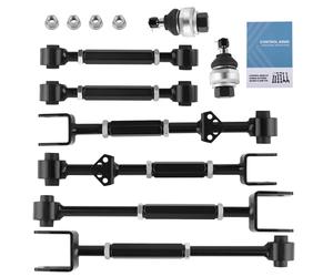 Front Ball Joint & Rear Camber Control Arms Toe Kit Set For Honda Accord 2008-17