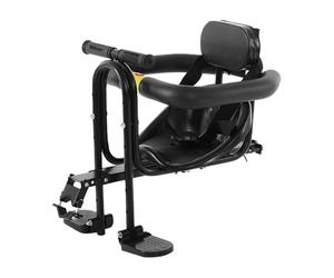 Front Bike Child Seat - Detachable Cycling Carrier, Portable Safety Saddle With Foot Support | Compact Bicycle Riding Accessory Supporting Daily Commute Travel Outdoor Parent Transport