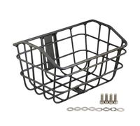 Front Bike Wire Basket - Handlebar Mounted Storage Carrier for Cycling | Steel Mesh Frame with Rust Resistant Coating, Bicycle Bag Holder, Lightweight Outdoor Riding Equipment 13.78x9.84x8.07 in
