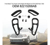 Front Black Tow Hooks Left & Right with Mopar 82215268AB Per 2019 20 Ram 1500 H7