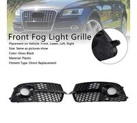 Front Bumper Fog Light Grill Grille Per Audi Q5 S-Line SQ5 2013-2017 Black S0
