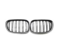 Front Bumper Upper Grille Cover Griglie anteriori a doppio rene, nero lucido, per BMW F01 F02 Serie 7 2009 2010 2011 2012 2013 2014 2015(Fibra di carbonio)