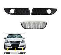 Front Center Lower Bumper Grille Fog Grill Per VW Polo 9N3 GTI 2005-2009 H0