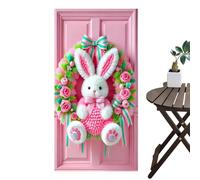 Front Door Decor - 90x180cm Decorative Bunny Backdrop | Easter Decorations Party for Yard, Outside Party, Garage, Classroom, Home, Office Porch Wall