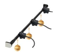 Front Door Garland Hanger, Heavy Duty Metal Wreath Hook, Adjustable Load Bearing Garland Holder for Doors, Reusable Tension Rod for Decorations, String Lights, Party Accessories Holiday Home Decor