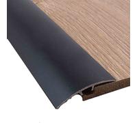 Front Door Sill Ramp Reducer,Aluminum Carpet Lining Transition Strip,0-3cm Height Flat Tile/Wood Divider Strip(Black,100cm/39.4in)