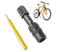 Front Fork Valve Adapter - 47.3x11.3MM Bicycle Valve Adapter | Bike Suspension Fork Schradeřřřřř Connector - Aluminum Alloy Air Extension Converter | Mountain Downhill Cycling Accessory | AV ForkNozzl