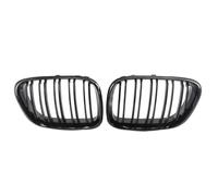 Front Grill Grilles Replacement Compatible With X5 E53 1998-2003 Models Double Slat Sport Style Gloss Black
