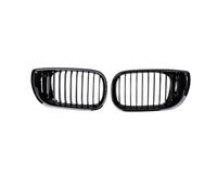 Front Grille Per BMW Serie 3 E46 Berlina 4 Porte 320i 350i 2002 2003 2004 2005 Paraurti Anteriore Griglia Racing 1 Coppia Griglia Sportiva A Doppia Lama Per Auto Anteriore Auto Grill(Glossy Black)
