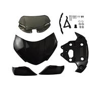 Front Headlight Windscreen Windshield Wind Deflector Headlamp Fairing Cover Compatible With Triumph Speed Triple 1200 RS 2021 2022(Black - Type-1)