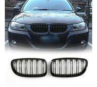 Front Kidney Hood Grilles Gloss Black PER BMW E90/E91 LCI 3 Series 2008-2012 A7