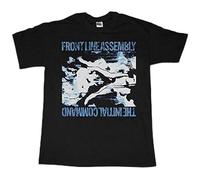 Front Line Assembly The Initial Command Industrial Metal EMB New Black Mens T Shirt Size S