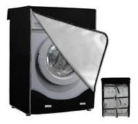 Front Loading Washing Machine Protective Cover - Waterproof, Dustproof (xl60x64x85cm) Black
