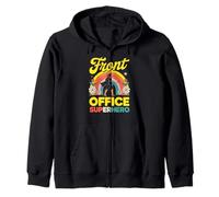 Front Office Segretario Supereroico Supporto Amministratore Divertente Felpa con Cappuccio