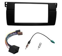 Front Panel frame 1/2 Din Fascias CD Bezel | for bmw 3 Series E46 1998-2005, for DVD Stereo Panel, for dash mount, refitting trim kit, frame(Version A ISO)