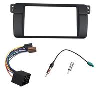 Front Panel frame 1/2 Din Fascias CD Bezel | for bmw 3 Series E46 1998-2005, for DVD Stereo Panel, for dash mount, refitting trim kit, frame(Version B ISO)