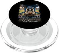 Front Raccoon In Chair Baseball Stadium Vivo qui adesso PopSockets PopGrip per MagSafe