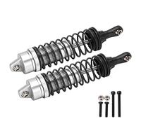 Front Rear Shock Absorbers Aluminum Alloy High Performance Shock Absorber Set for JLB 1/10 RC Car Truck Series Durable Wear Resistant 2Pcs 110mm (Argento)